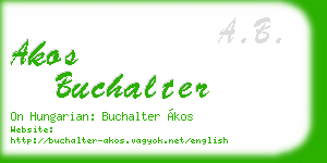 akos buchalter business card