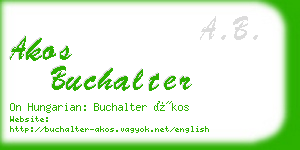 akos buchalter business card